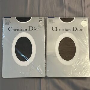 Christian Dior Black and Brown Hosiery Set